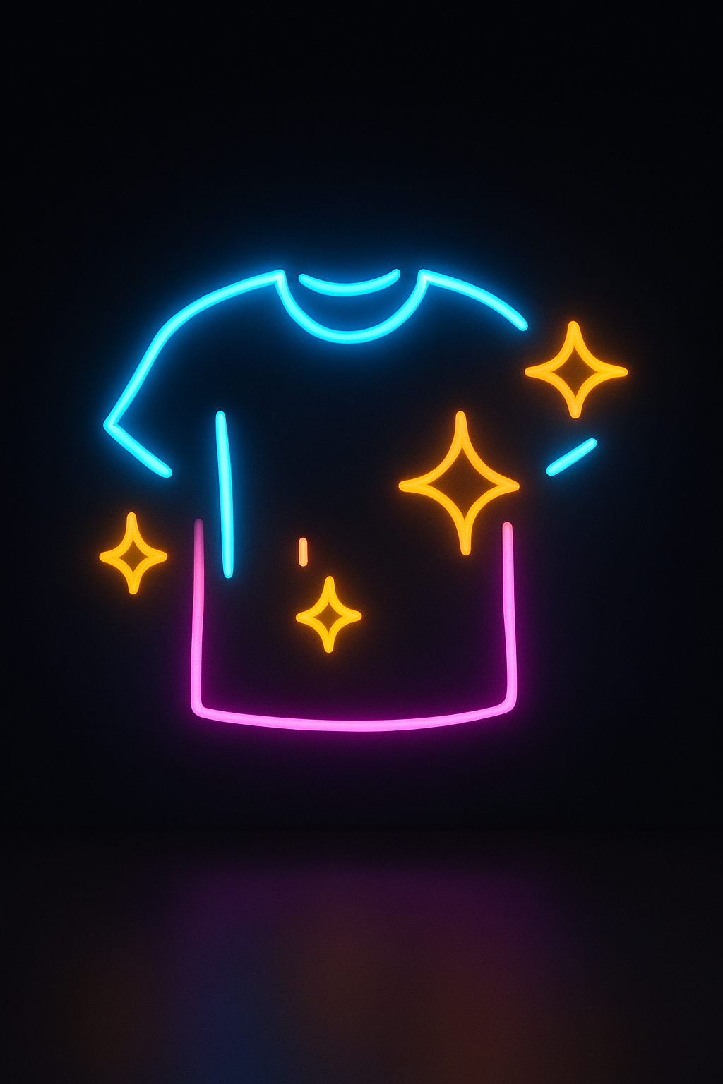 清潔と達成感 ネオンアイコン